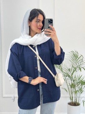 مانتو کتان جیب پایین آرنیکا