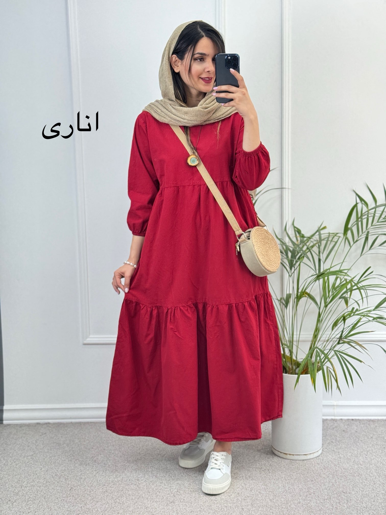 پیراهن-مانتویی-دریا-لینن